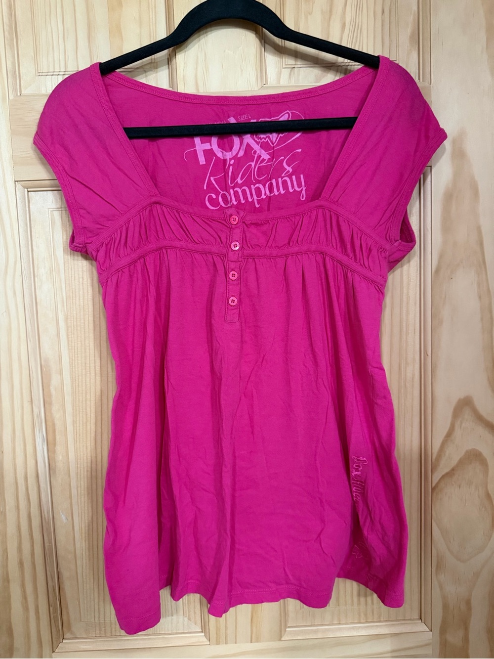 Fox Hot Pink Short Sleeve Scoop-Neck Tunic
